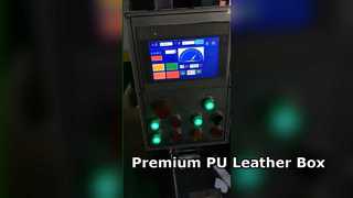 Customized high-end watch box, batch window, PU customized rectangular jewelry packaging, high-end b